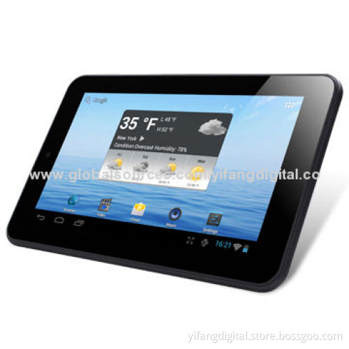 7-inch Tablet with AML8726-MX Dual Core Cortex A9 1.5GHz Bluetooth and 1024*600 High Resolution